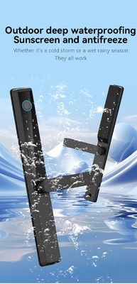 Qleung S960 Waterproof Digital Tuya TTlock APP Framed Glass Password Card Fingerprint Smart Home Door Lock