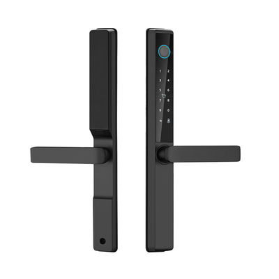 Qleung S960 Waterproof Digital Tuya TTlock APP Framed Glass Password Card Fingerprint Smart Home Door Lock