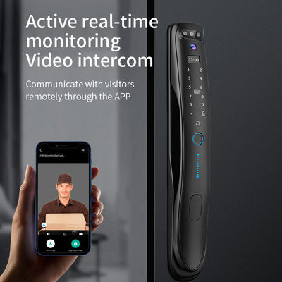 S931Max Smart Door Lock with Card Key Code Tuya APP Face Fingerprint Recognition Multi-unlock Way Intercom for Home Apartment