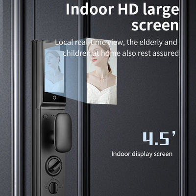 S931Max Smart Door Lock with Card Key Code Tuya APP Face Fingerprint Recognition Multi-unlock Way Intercom for Home Apartment