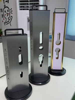 Aluminum Alloy or PC Rotating Smart Lock Display Stand for Exhibition Hall Fingerprint Locks
