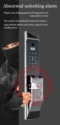Fully Automatic Tuya Wifi Remote Control Peephole Camera Lock Digital Fingerprint Code Card Smart Door Lock with Screen