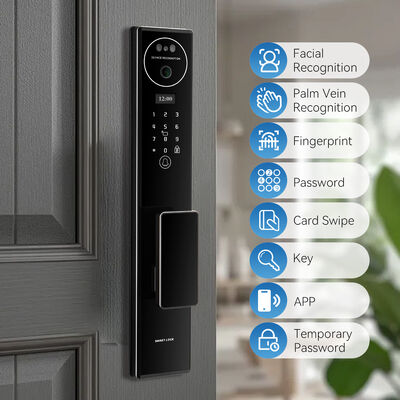 S555 Automatic 3D Face Recognition Smart Door Lock with CNC Process Aluminum Alloy and Tuya Active Video Calling WiFi Access Control
