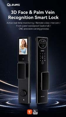 S555 Automatic 3D Face Recognition Smart Door Lock with CNC Process Aluminum Alloy and Tuya Active Video Calling WiFi Access Control