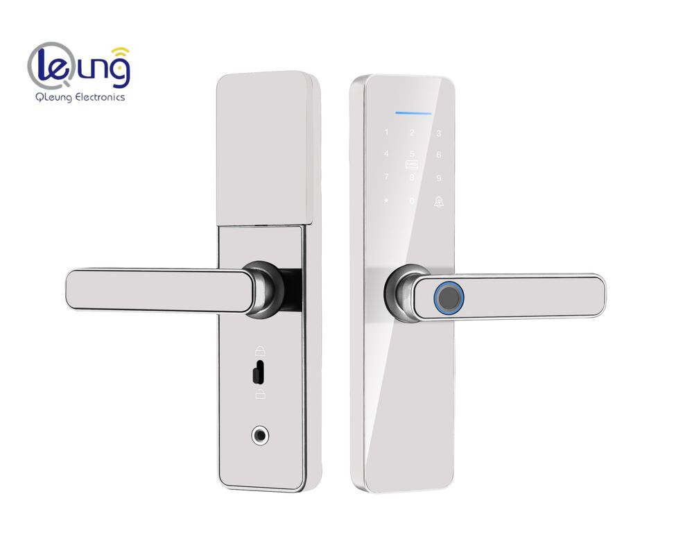 Silver S811 Tuya Smart Door Lock with Fingerprint Unlock and Remote Control for Secure Access