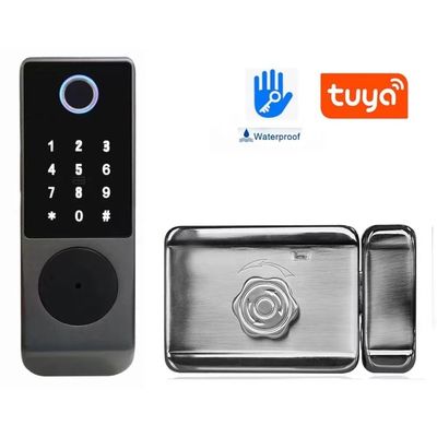 Waterdicht slimme deur slot Tuya TTlock vingerafdruk sleutelloos IC-kaart Digitaal deur slot