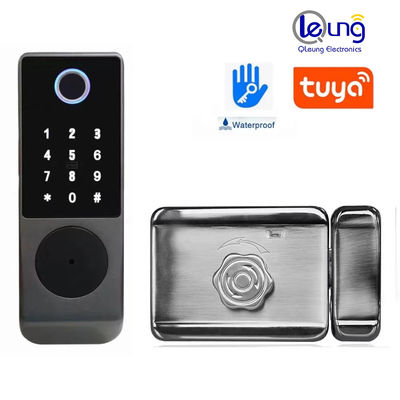 Veilig zwart TTLOCK Smart Lock Tuya Fingerprint Digitaal slot met USB-poort