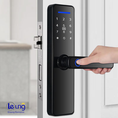 Bluetooth Smart Door Lock Zwart Tuya Wifi Smart Lock Geavanceerde ontgrendeling