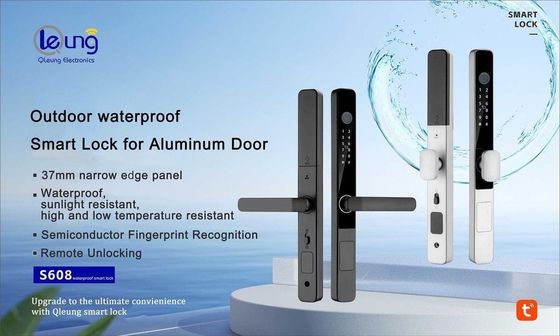 IP65 waterdicht vingerafdruk slot Zwart zilver vingerafdruk huis deur slot