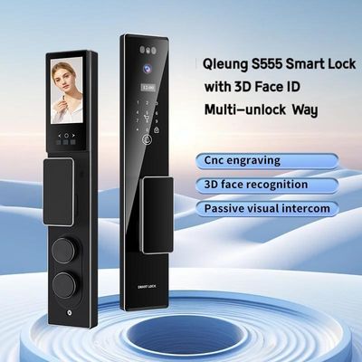 S555 Smart Home Door Lock Met Card Key Code Tuya Wifi Fingerprint Voor Huis Appartement