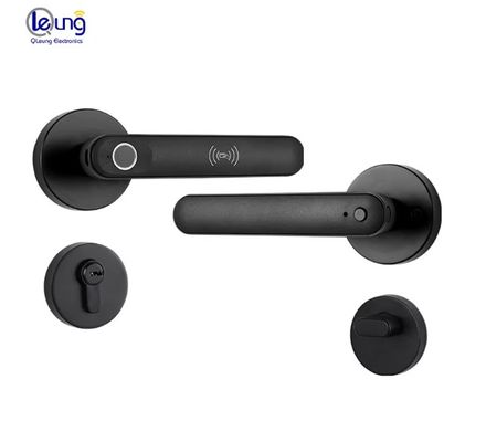 Qleung S607L Classic Zwart Tuya BLE APP deursloten Intelligente vingerafdruk sleutel Slimme deur slot voor appartementen Huis Binnen