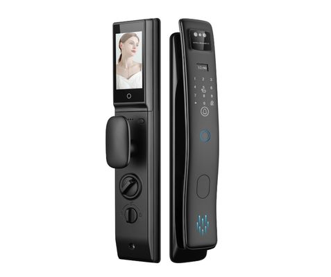 Qleung S958Max Tuya deur slot met kaart Sleutel wachtwoord Gezicht Vingerafdruk Palm herkenning voor Appartement Huis