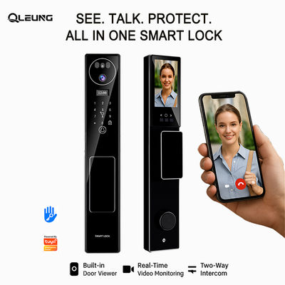 3D gezichtsherkenning Tuya APP Intercom Camera Biometrische vingerafdrukken Slimme sloten voor thuis