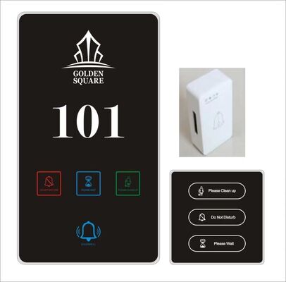 Hotelproject LED Gepersonaliseerd Logo Taal Kamernummer Deurborden Touch Switch Floor Signs Doorplaat Met DND Switch Light